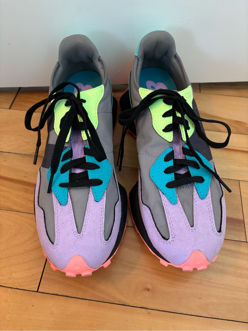 New Balance Women's Gray, Purple, Teal & Neon Green Sneakers